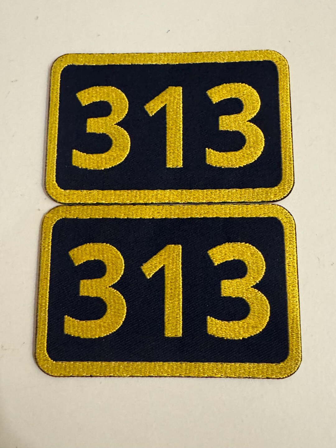 Grit Script Area Code Detroit Michigan Motivation Embroidered Patches ...