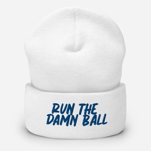 Run the Ball Royal Blue Cuffed Beanie