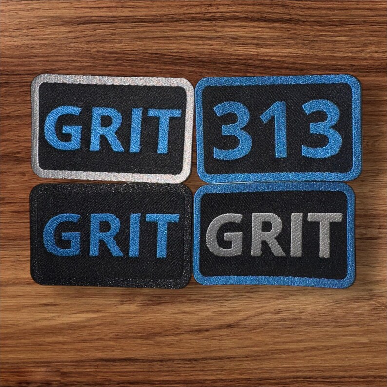 Grit Script Detroit Motivation 313 Patch Embroidered Patches Will Ship ...