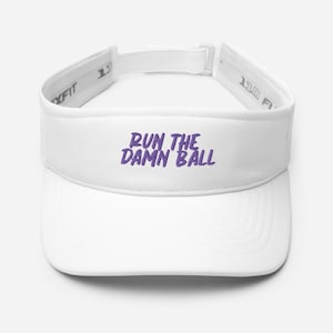 Run the Damn Ball Purple White Visor