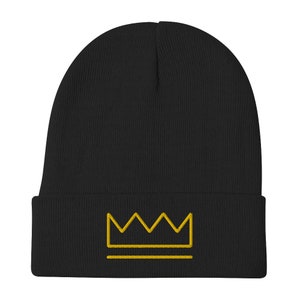 King Crown Gold Crown King Beanie Embroidered Beanie