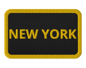 New York Gold Iron on Embroidered patches