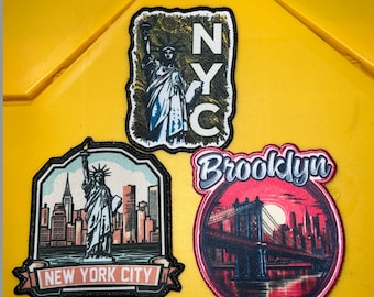 Toppa da stirare di New York City, Statua della Libertà, Ponte di Brooklyn, Toppa da viaggio Lady LIberty di New York, Souvenir