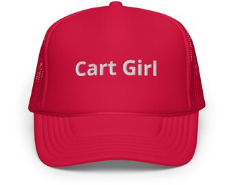 Cart Girl Red Foam trucker hat