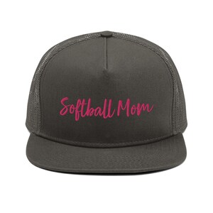 Softball Mom Charcoal Mesh Back Snapback