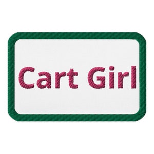 カートガールゴルフクラブアイロン刺繍パッチ