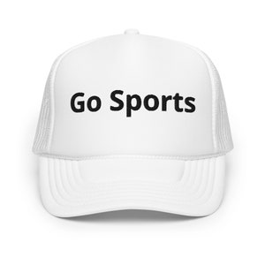 Go Sports White Foam trucker hat
