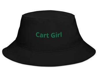Cute Kelly Green Cart Girl Bucket Hat