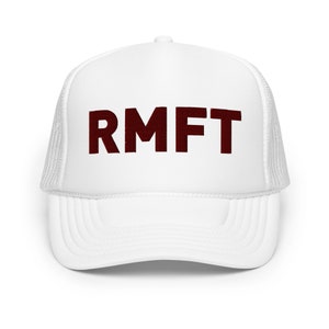 RMFT Script Trucker-Kappe aus weißem Schaumstoff
