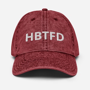 HBTFD Vintage Cotton Twill Red Cap