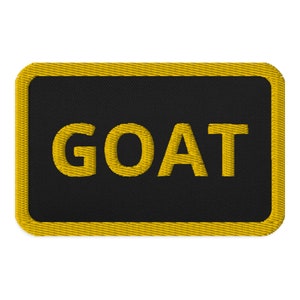 Goat Greatest Ever Golden Embroidered patches