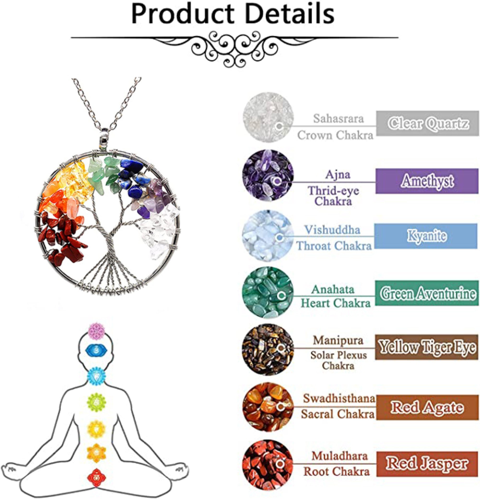 Seven Chakra Tree of Life Necklace - Music Matering | Music Mixing | Music  Label | Art Label