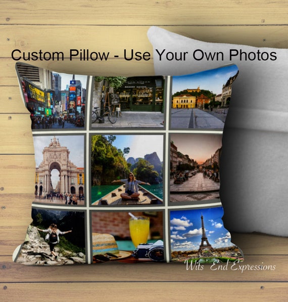 Custom Picture Pillow Personalized Photo Pillow Collage Pillow Pillow With  Pictures Custom Image Pillow Customized Pillow 
