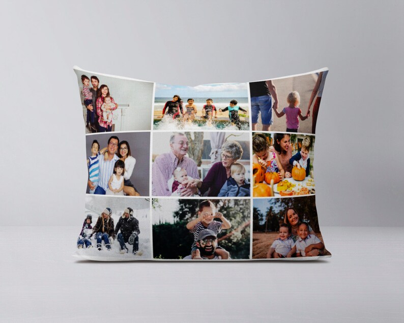 Your Photos 12x16 Custom Huggable Collage Pillow Etsy