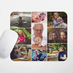 Custom Mousepad with Photo Collage - Personalized Office Decor, Unique Keyboard Accessory, Gift for Home Office