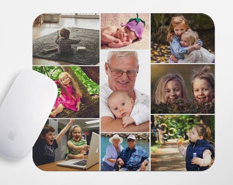 Custom Mousepad with Photo Collage - Personalized Office Decor, Unique Keyboard Accessory, Gift for Home Office