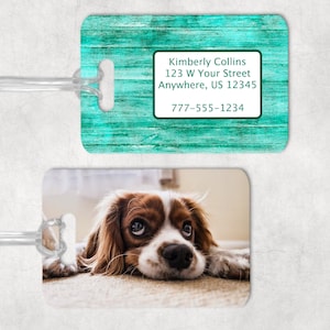 Personalized Pet Photo Luggage Tag, Custom Travel Accessory, Unique Pet Lover Gift, Bag Identifier, Durable Tag, Pet Memory