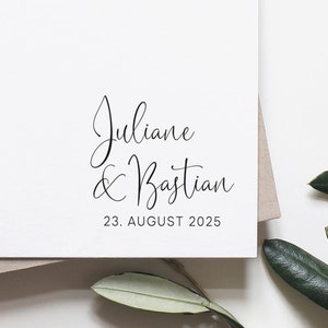 Stempel Hochzeit personalisiertert, Stempel Namen, Stempel Einladung, Save the Date, Dankeskarten, Stempel Gastgeschenke