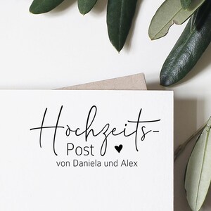 Stempel Namen, personalisierter Stempel, Stempel personalisiert, Hochzeit, Hochzeitspost, Einladung, Save the Date, Dankeskarten