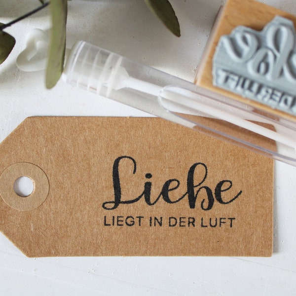 Stempel Seifenblasen "Liebe liegt in der Luft"