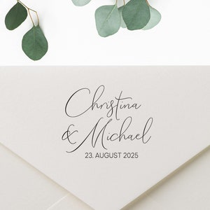 Stempel Hochzeit personalisiertert, Stempel Namen, Stempel Einladung, Save the Date, Dankeskarten, Stempel Gastgeschenke