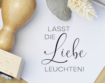 Stempel Lasst die Liebe Leuchten, Wunderkerzen, Knicklichter, Hochzeitstanz, Hochzeit