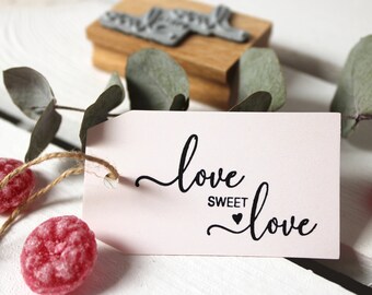 Stempel "love sweet love" ||  Gastgeschenk  ||  Candy Bar  ||  HOCHZEIT