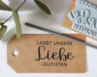 Stempel "Lasst unsere Liebe leuchten!"  ||  Wunderkerzen  ||  HOCHZEIT