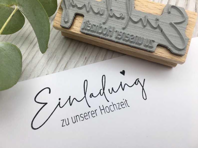 Stempel Einladung Einladungskarten Hochzeitspost HOCHZEIT Bild 1