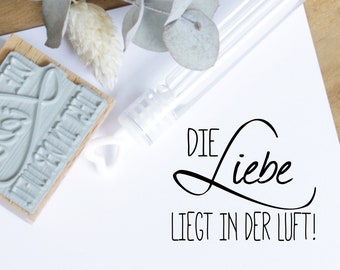 Stempel Liebe liegt in der Luft, Seifenblasen, Ballonflugkarten, Hochzeit