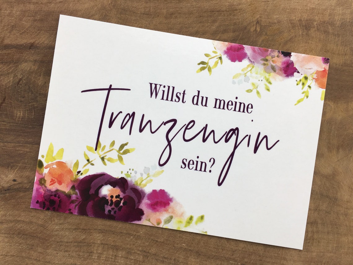 Karte Trauzeugin Willst du meine Trauzeugin sein | Etsy
