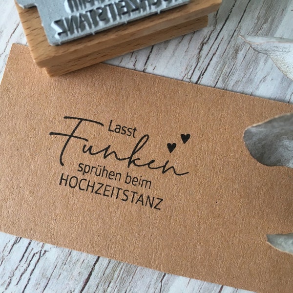 Stempel Lasst Funken sprühen beim Hochzeitstanz, Wunderkerzen, Hochzeit, Herz