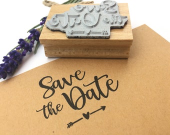 Stempel Save the Date Einladung Hochzeit Hochzeitsstempel Textstempel für Einladungskarten Herz Pfeil
