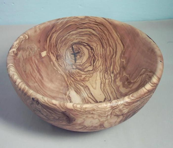Saladier en bois d'olivier Moderne 23 cm - Maison Saladier en bois d'olivier Moderne 23 cm - Maison