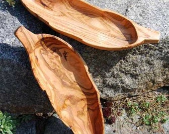 Wooden olive - shaped leaf - Design Bowl