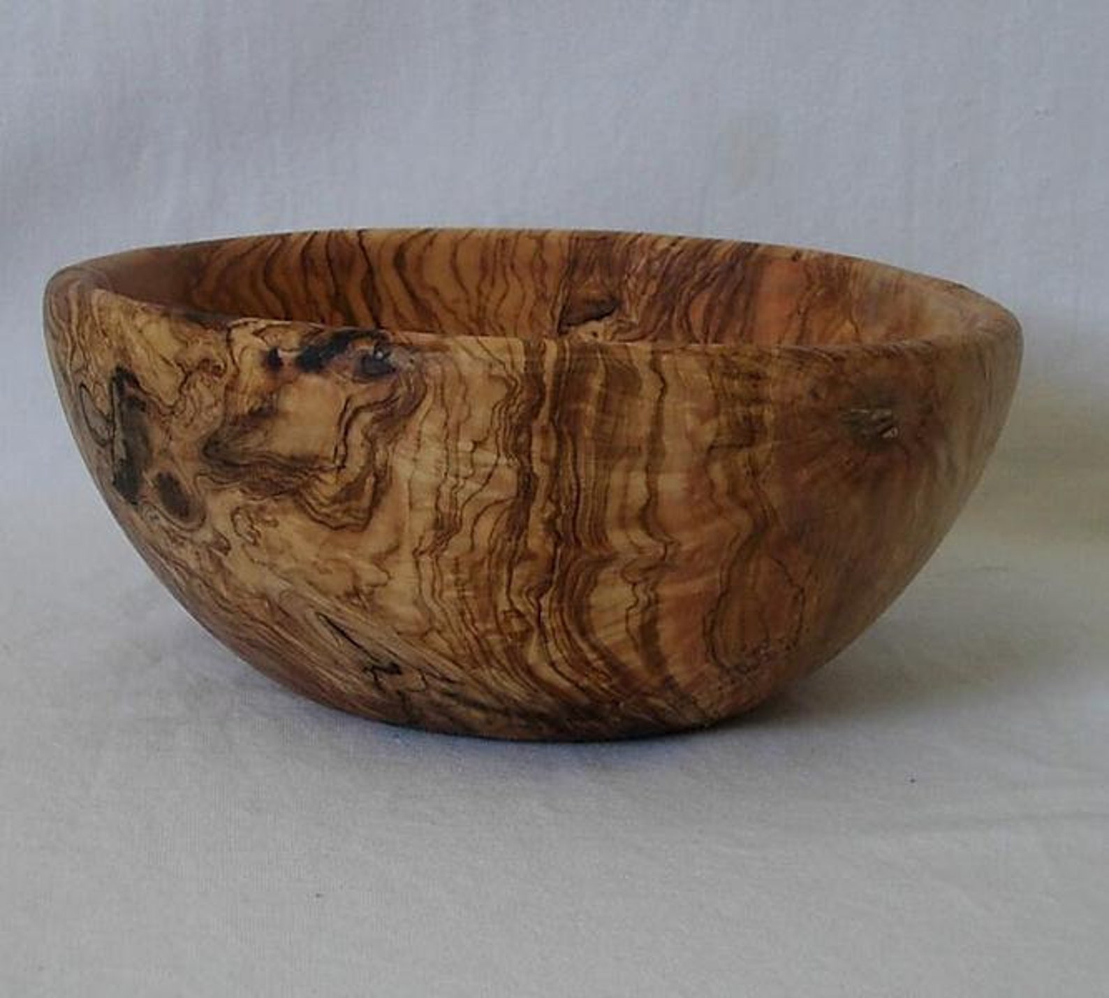 Olive Wood Salad Bowl 27 Cm WOOD UNIQUE Etsy