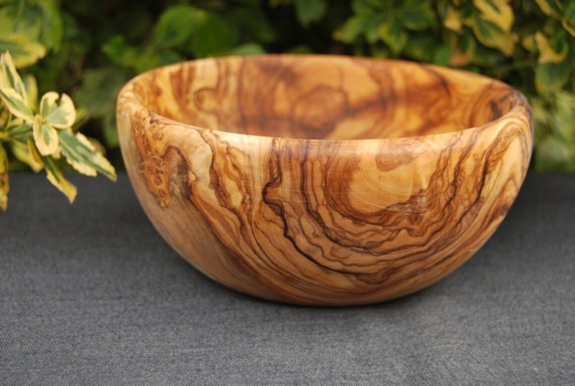 Olive Wood Salad Bowl 18cm WOOD UNIQUE Etsy