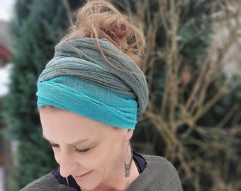 Hair scarf, hairstyle, turban, headscarf, headband in hippie/boho style, scarf, hairwrapping, headwraps, headscarf, turbanscarf, hair band,