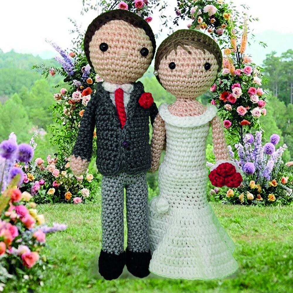新郎新婦のあみぐるみウェディング - 新郎新婦のあみぐるみ