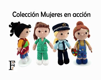 Amigurumi painter, police officer, nurse, teacher