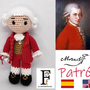 Mozart amigurumi pattern - Spanish- English