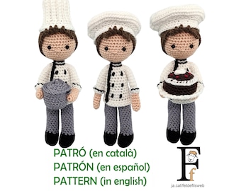 Patrón amigurumi cocinero - cocinera