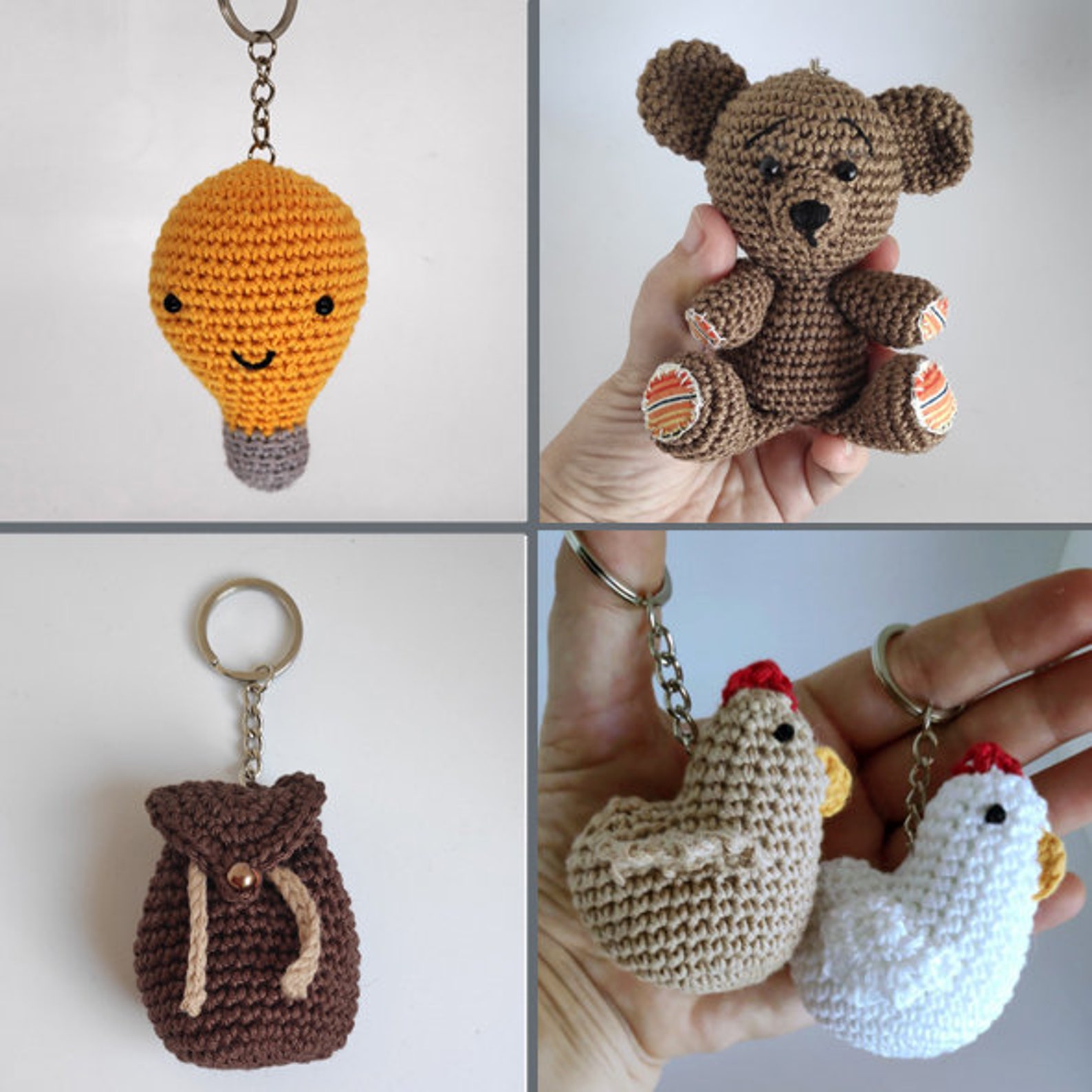 Amigurumi Keychains Key Chain Etsy