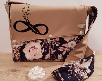 Small shoulder bag with fabric strap