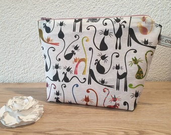 Cosmetic bags made of coated cotton