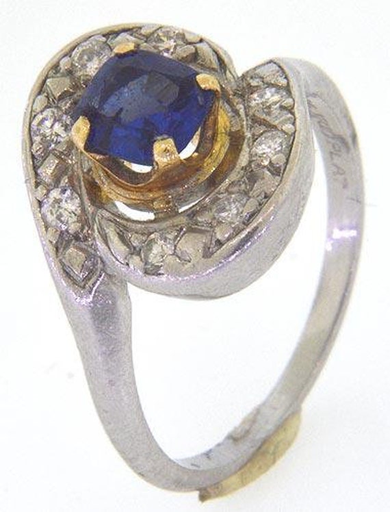 fabulous platinum sapphire & diamond ring