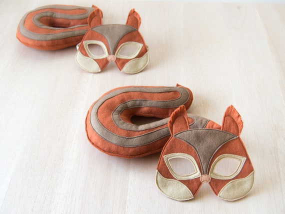 Halloween Costume Pretend Play Animal Face Mask Forest Costume Squirrel Costume Dress Up Party Favors Kids Squirrel Mask Kids Face Mask Felt Mask