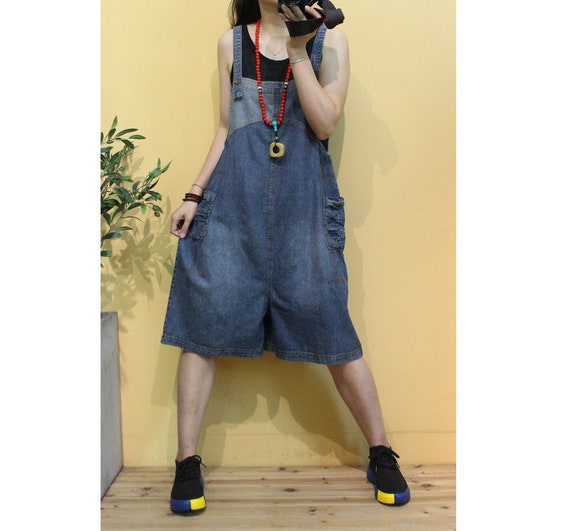 short jeans overalls
