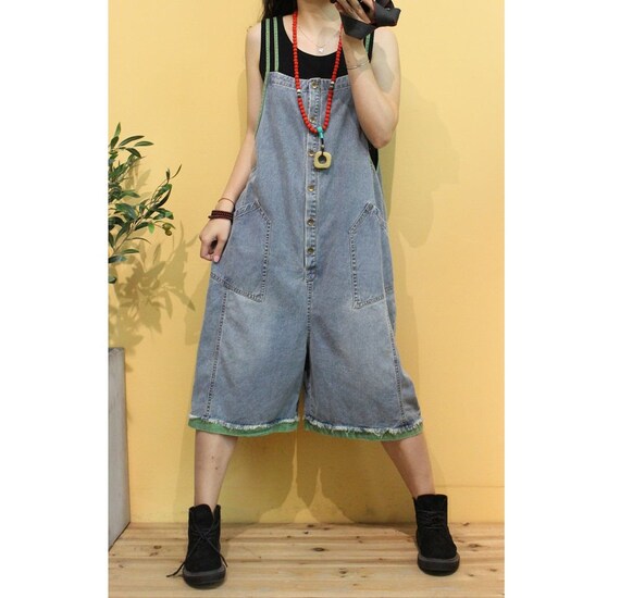 short jeans overalls
