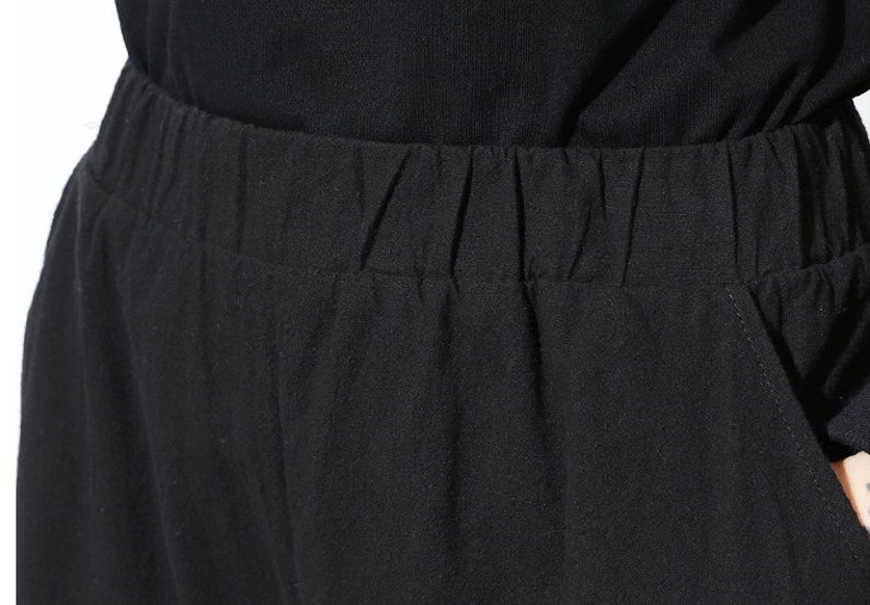 Womens Loose Fitting Folk Style Cotton Harem Pants With Pockets Womans Casual Pants Loose Pants Baggy Pants Harem Pants For Women
